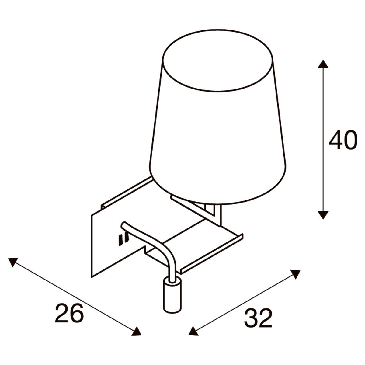 SLV SOMNILA FLEX Indoor LED Wandaufbauleuchte 3000K weiß Version rechts inkl. USB Anschluss