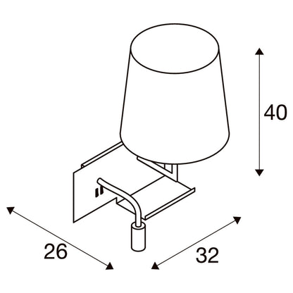 SLV SOMNILA FLEX Indoor LED Wandaufbauleuchte 3000K weiß Version rechts inkl. USB Anschluss