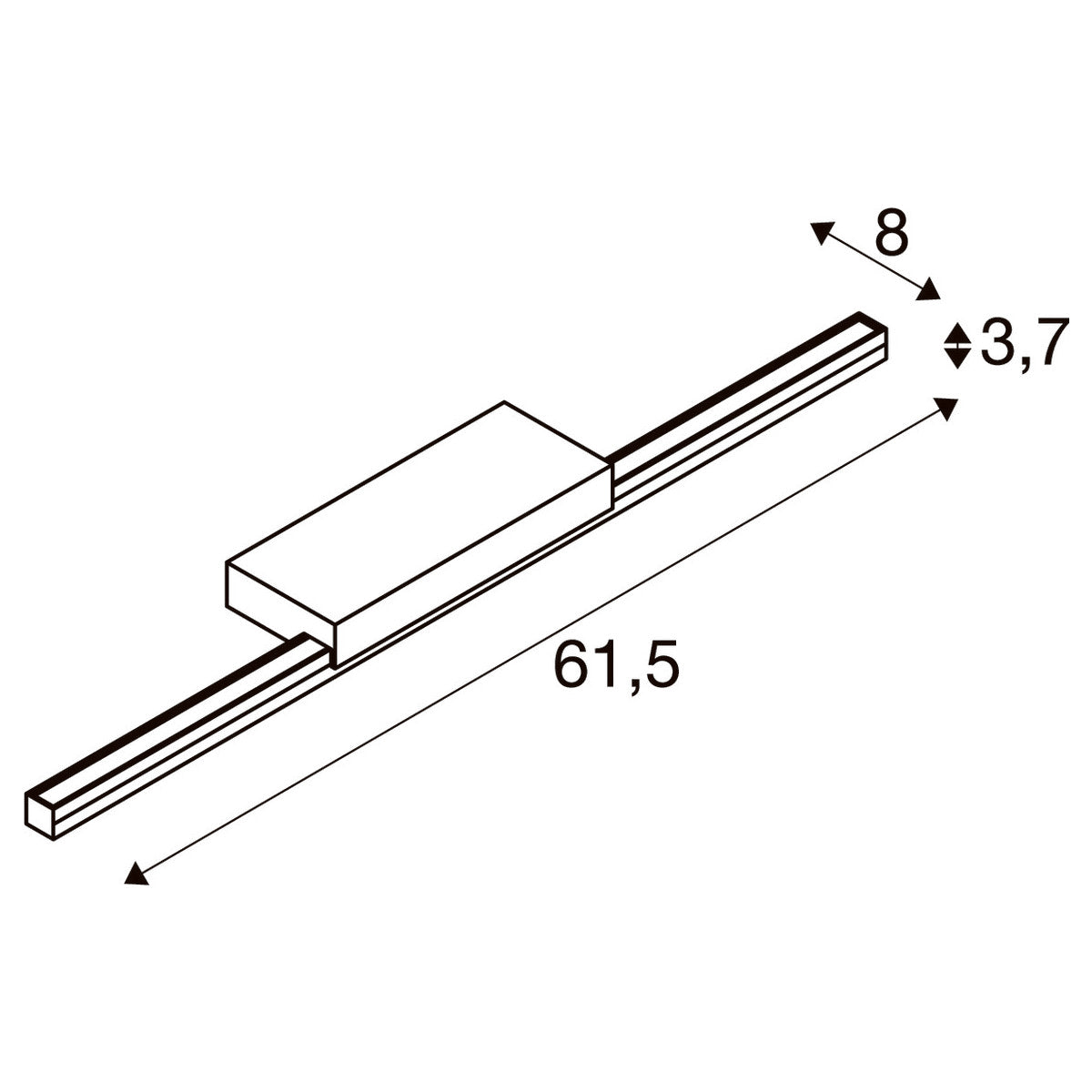 SLV GLENOS® 60, Indoor LED Spiegelleuchte grau CCT switch 3000/4000K