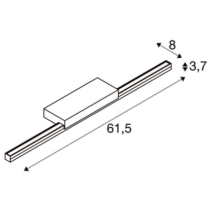 SLV GLENOS® 60, Indoor LED Spiegelleuchte grau CCT switch 3000/4000K
