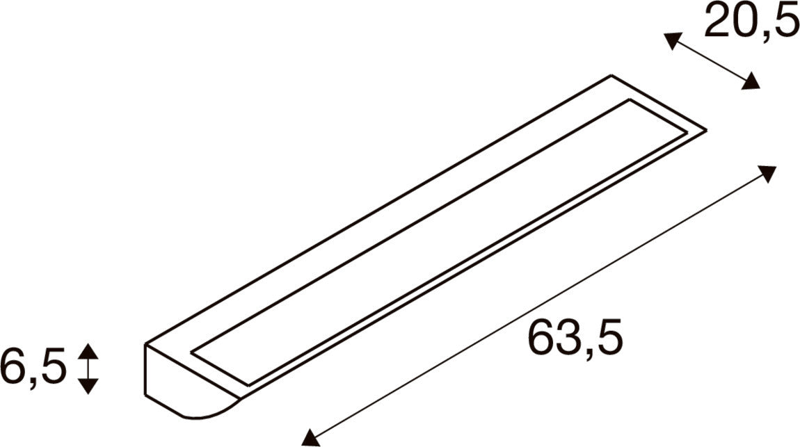 VANO WING SP DALI, Wandaufbauleuchte grau 25 W 1400 lm 3000 K CRI 80 120° DALI