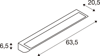 VANO WING SP DALI, Wandaufbauleuchte grau 25 W 1400 lm 3000 K CRI 80 120° DALI