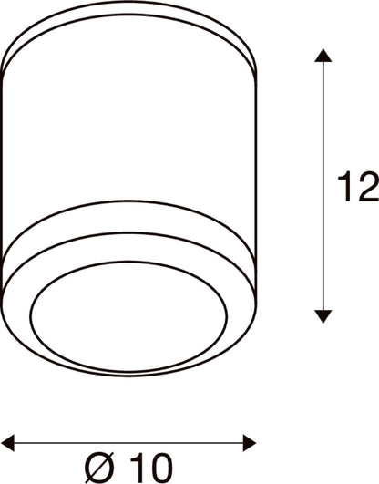 ENOLA OCULUS CL, Deckenaufbauleuchte anthrazit 11 W 1000/1100 lm 3000/4000 K CRI 90 100°