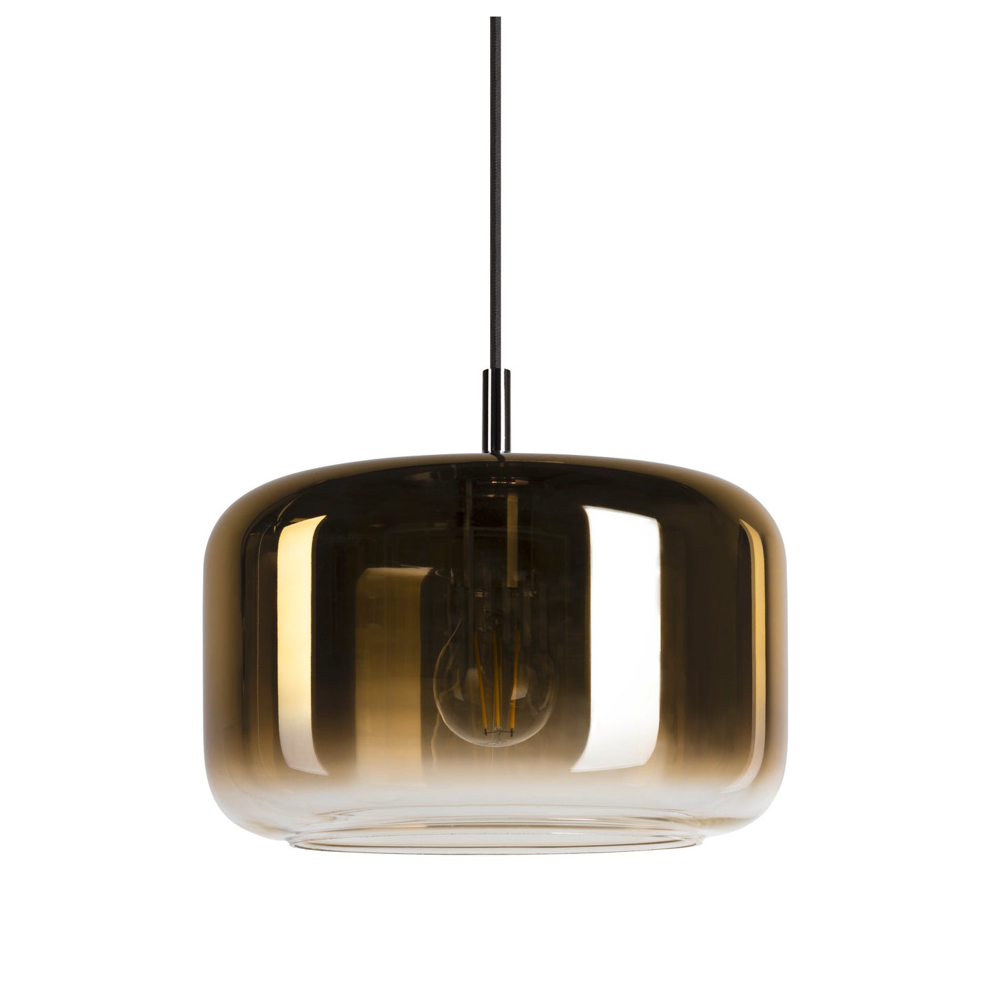 PANTILO 28 PD, E27 Pendelleuchte, gold/chrom