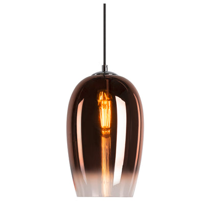 PANTILO OVAL PD, E27 Pendelleuchte, kupfer, 15 W