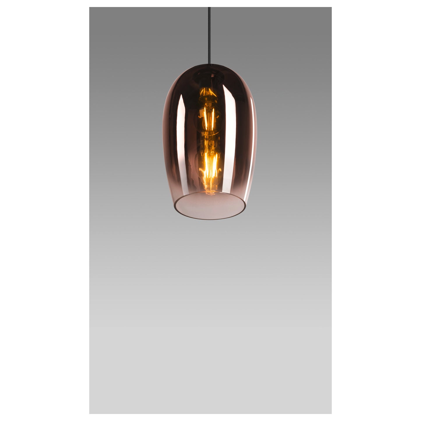 PANTILO OVAL PD, E27 Pendelleuchte, kupfer, 15 W
