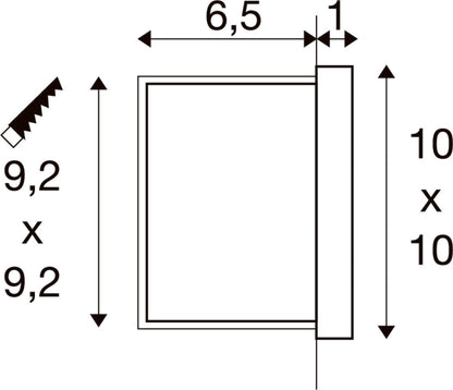 CONCRETO EL, Wandeinbauleuchte grau, 3.2 W, 45 lm, 3000 K