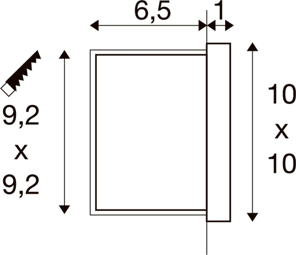CONCRETO EL, Wandeinbauleuchte grau, 3.2 W, 15 lm, 3000 K