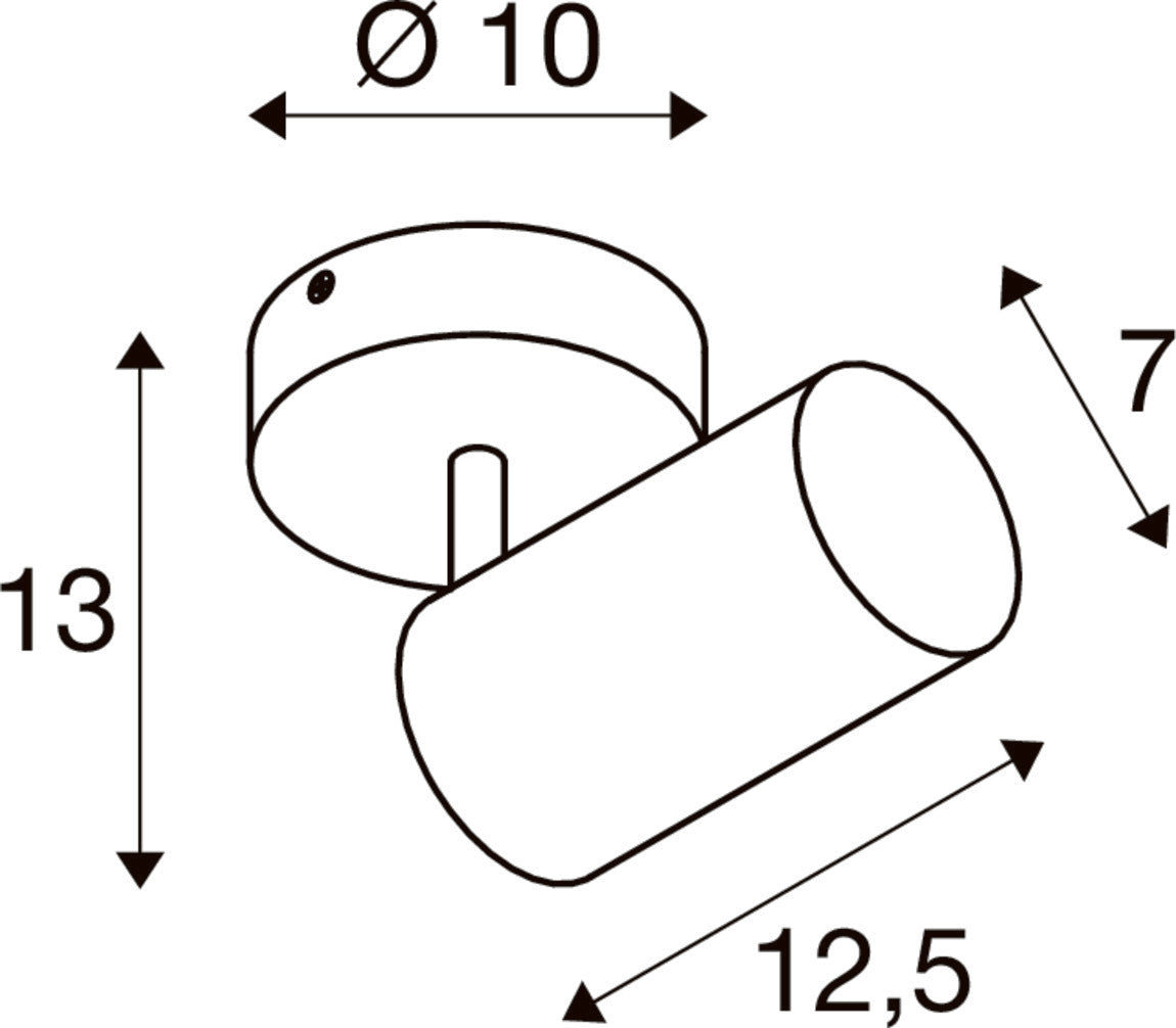 ASTO TUBE, Spot, zylindrisch, max. 1x10 W, weiß