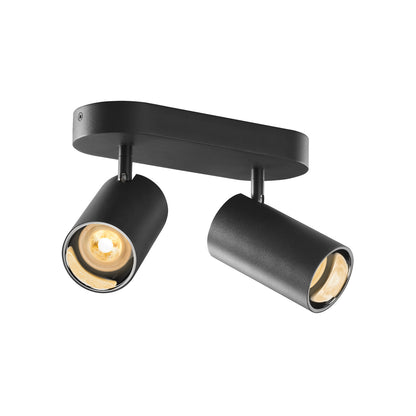 ASTO TUBE, Deckenaufbauleuchte, zylindrisch, max. 2x10 W, schwarz