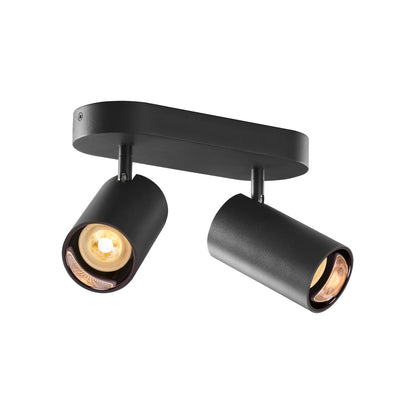 ASTO TUBE, Deckenaufbauleuchte, zylindrisch, max. 2x10 W, schwarz