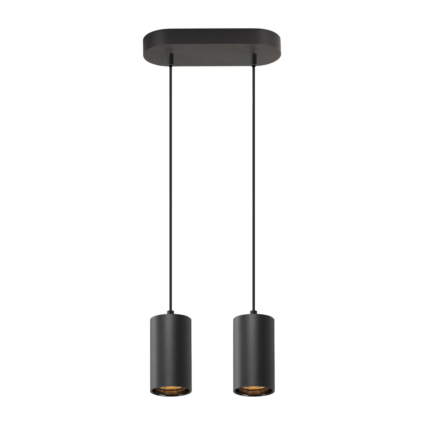 ASTO TUBE, Pendelleuchte, GU10, Pendellänge 250 cm, max. 2x10 W, schwarz