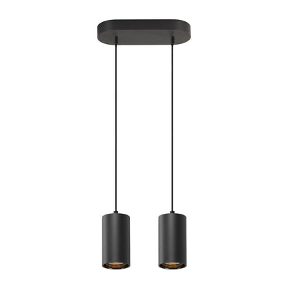 ASTO TUBE, Pendelleuchte, GU10, Pendellänge 250 cm, max. 2x10 W, schwarz