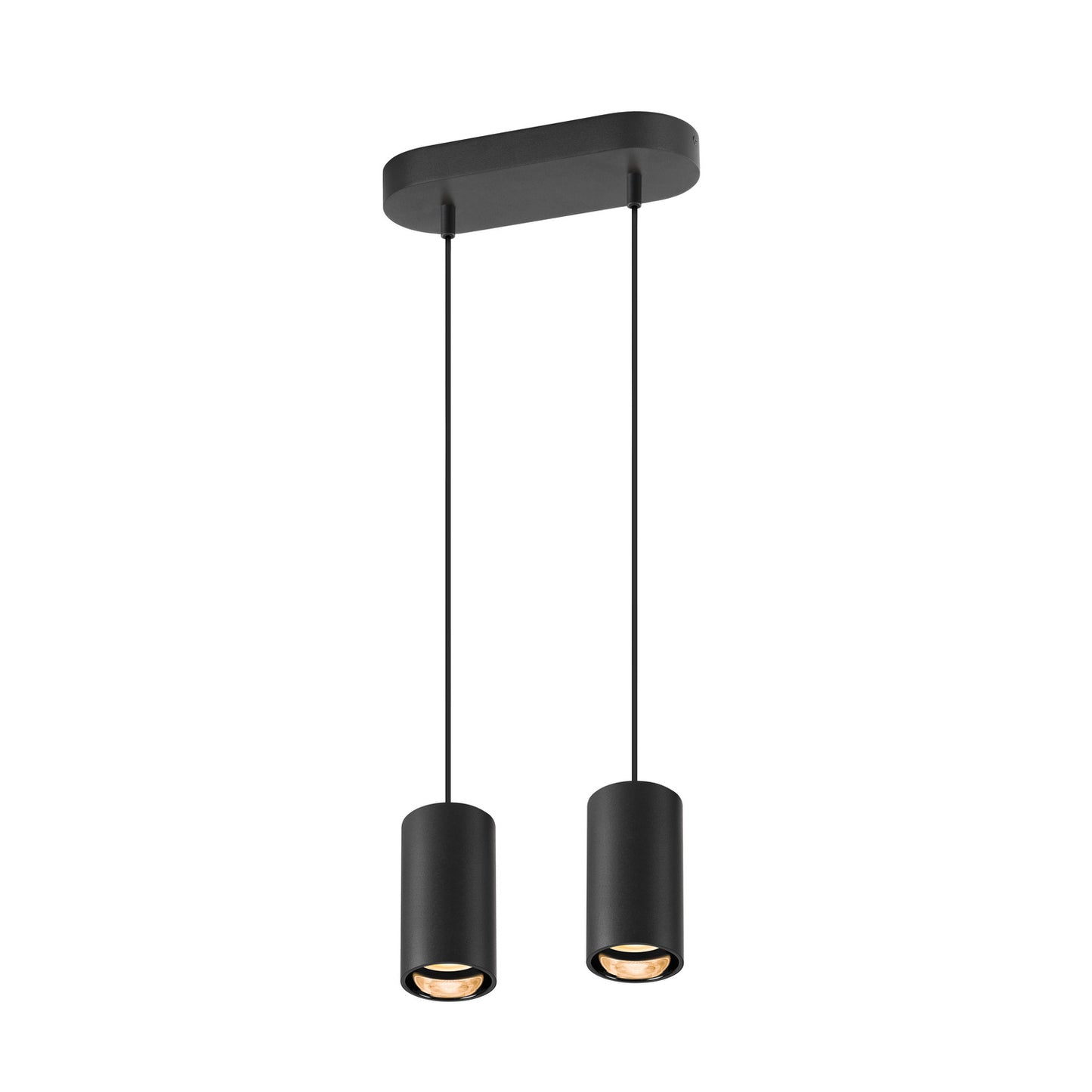 ASTO TUBE, Pendelleuchte, GU10, Pendellänge 250 cm, max. 2x10 W, schwarz