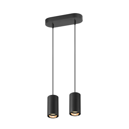 ASTO TUBE, Pendelleuchte, GU10, Pendellänge 250 cm, max. 2x10 W, schwarz