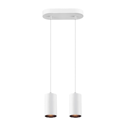 ASTO TUBE, Pendelleuchte, GU10, Pendellänge 250 cm, max. 2x10 W, weiß