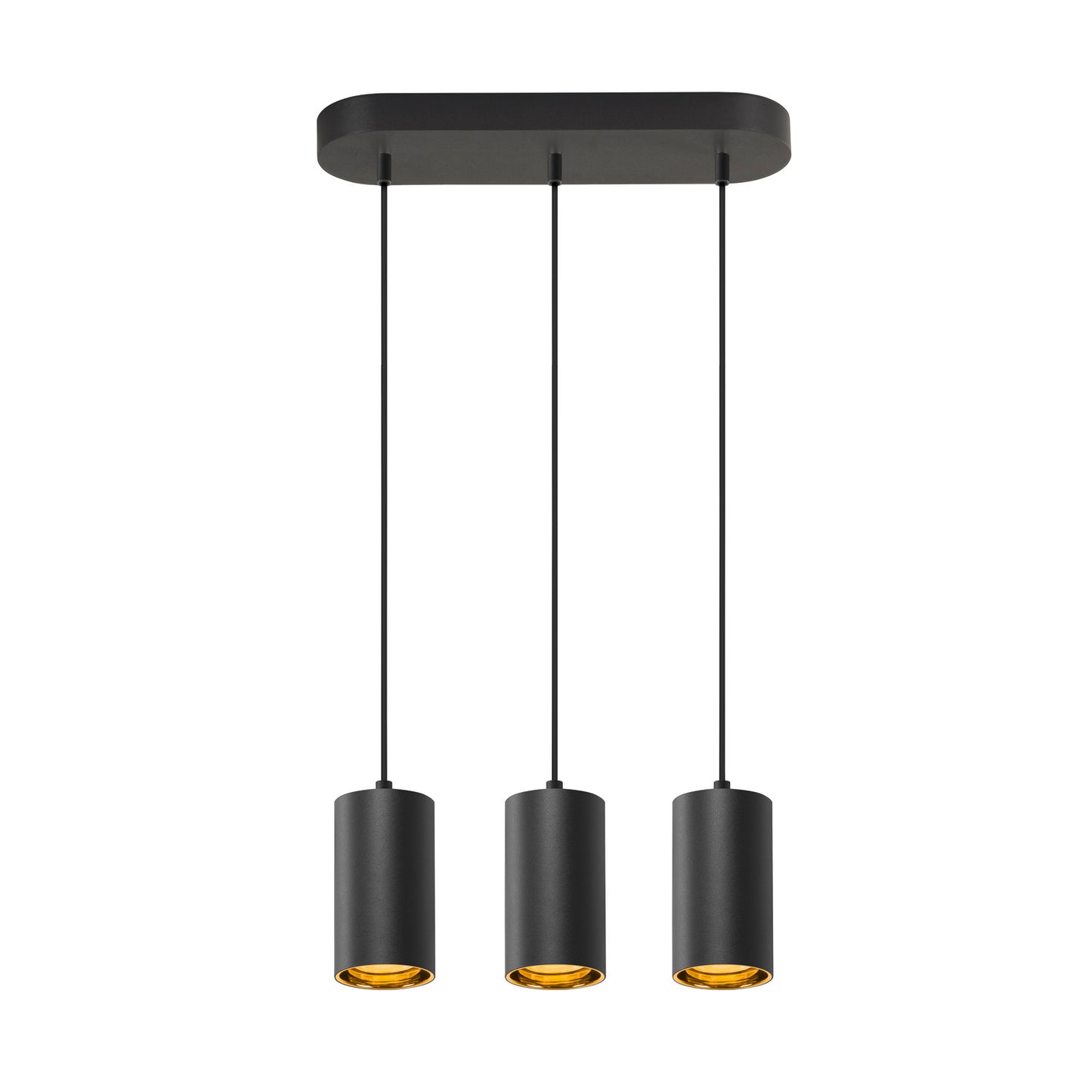 ASTO TUBE, Pendelleuchte, GU10, Pendellänge 250 cm, max. 3x10 W, schwarz