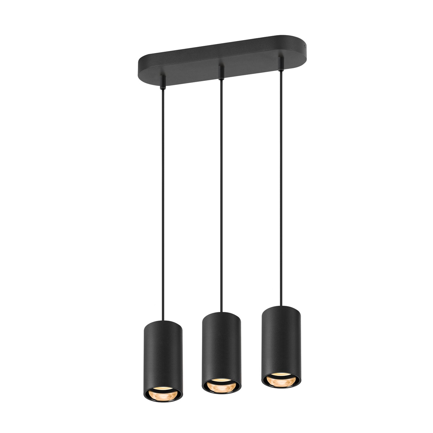 ASTO TUBE, Pendelleuchte, GU10, Pendellänge 250 cm, max. 3x10 W, schwarz