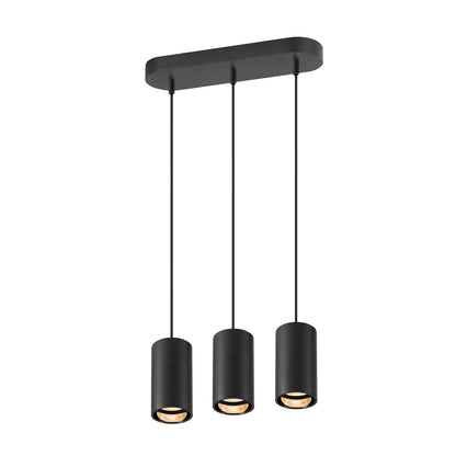 ASTO TUBE, Pendelleuchte, GU10, Pendellänge 250 cm, max. 3x10 W, schwarz