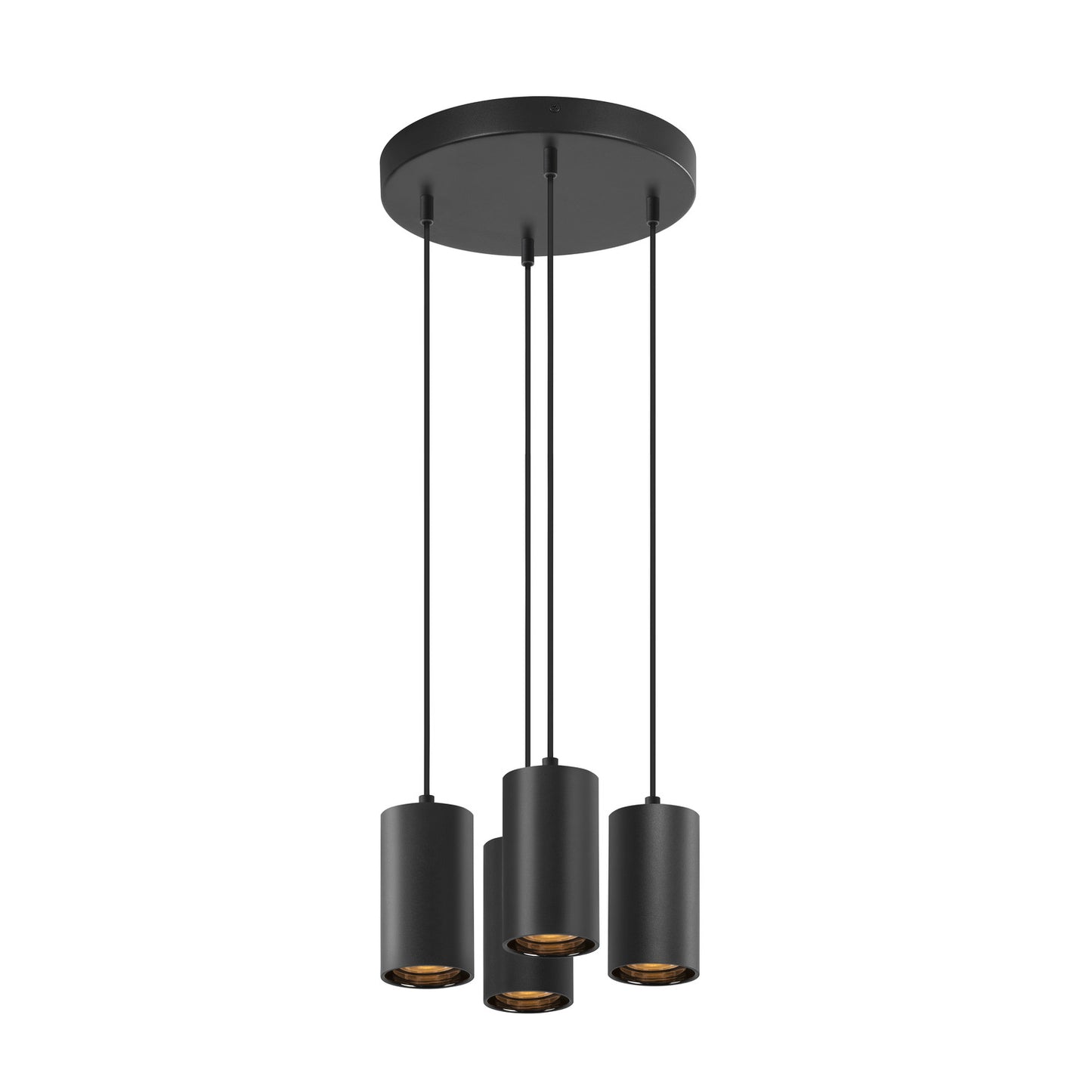 ASTO TUBE, Pendelleuchte, GU10, Pendellänge 250 cm, max. 4x10 W, schwarz