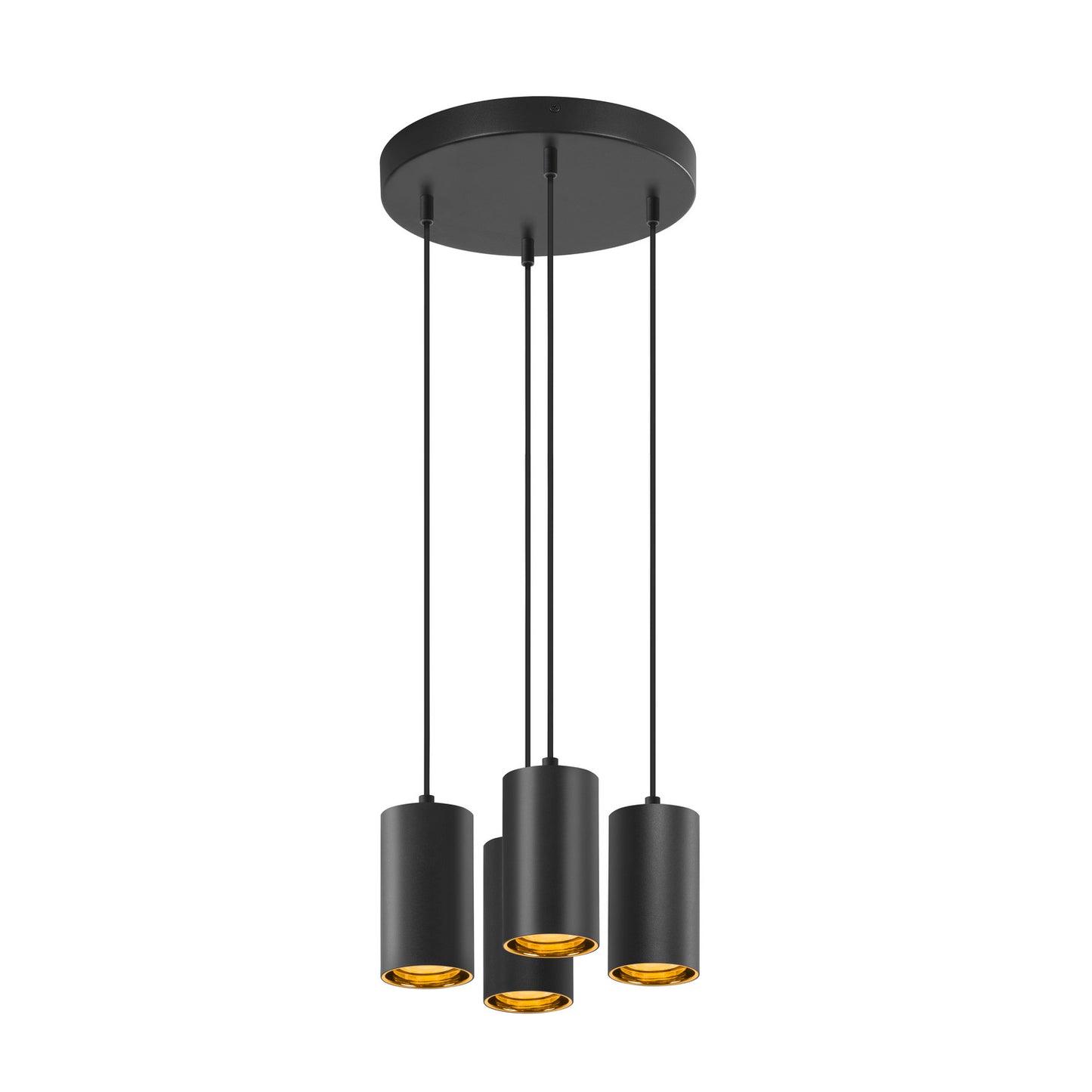 ASTO TUBE, Pendelleuchte, GU10, Pendellänge 250 cm, max. 4x10 W, schwarz