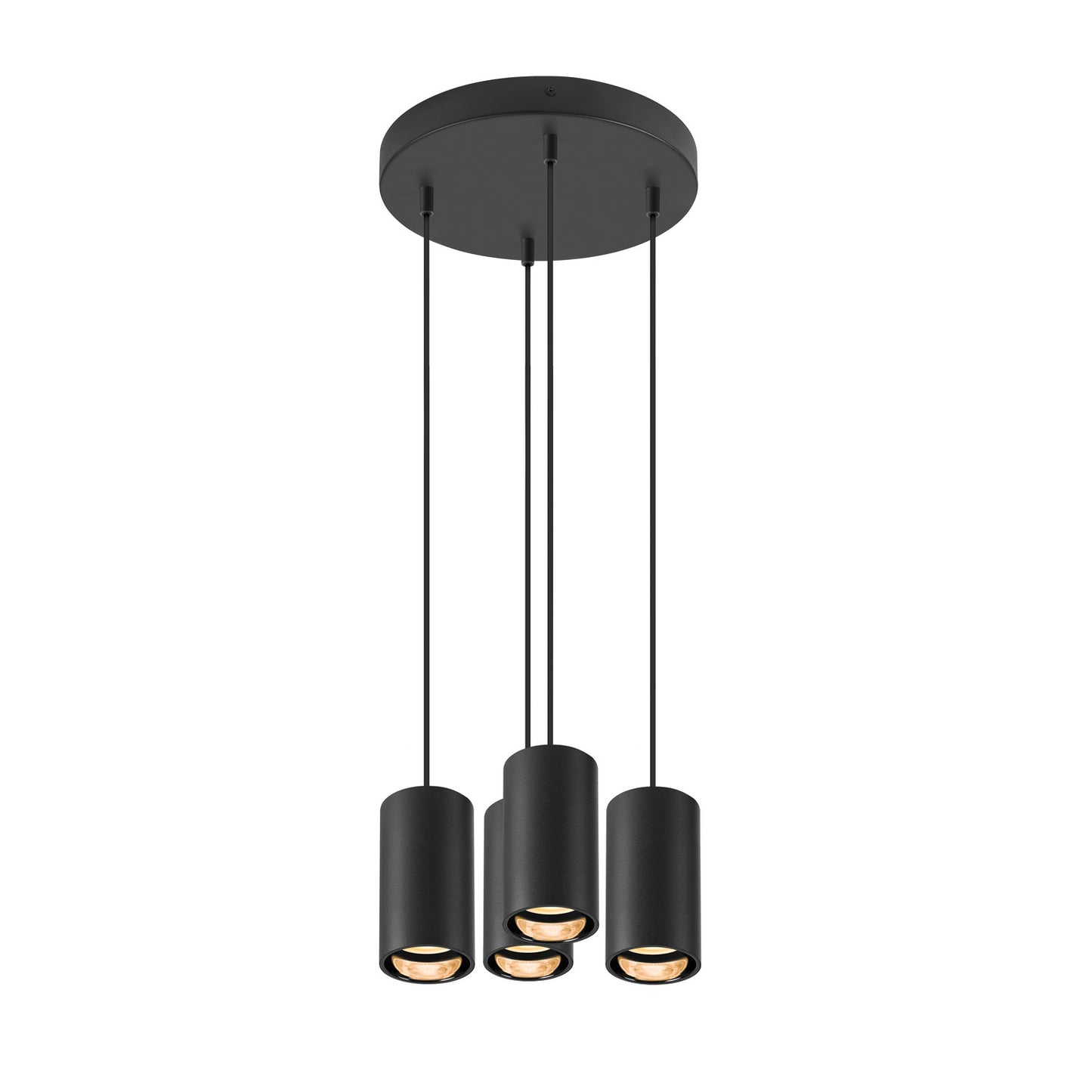 ASTO TUBE, Pendelleuchte, GU10, Pendellänge 250 cm, max. 4x10 W, schwarz