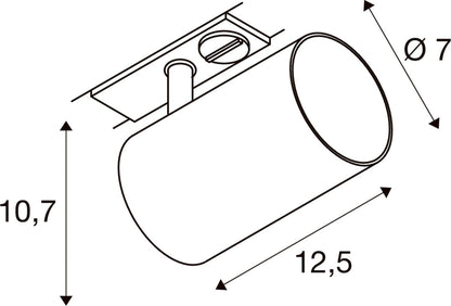 ASTO TUBE, 1 Phasen Spot, GU10, weiß