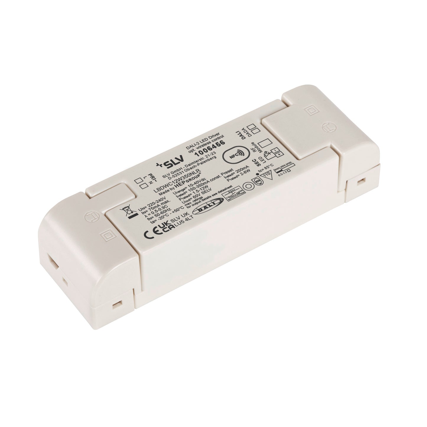 LED Treiber, 25 W 150-300 mA DALI dimmbar mit RF-Schnittstelle weiß