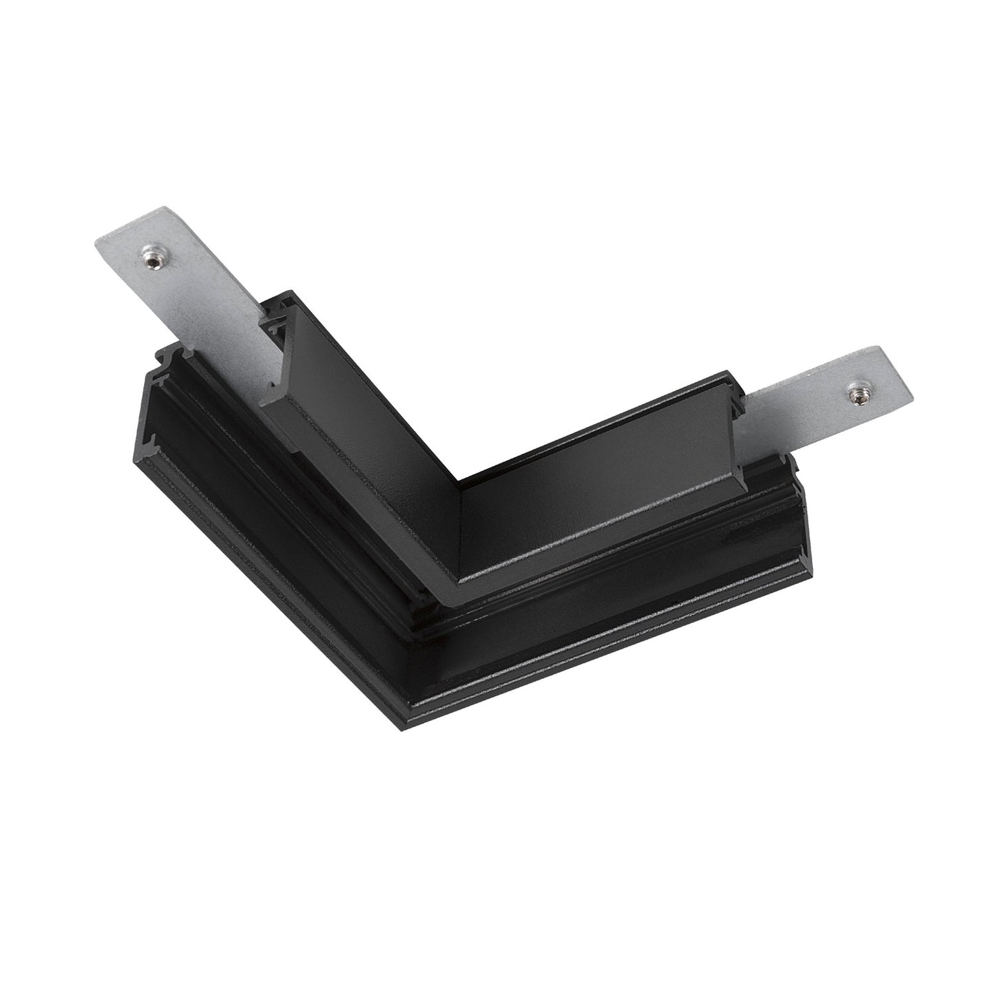 L-Verbinder mechanisch, 48V TRAC K, für Aufbauschiene standard, links, schwarz