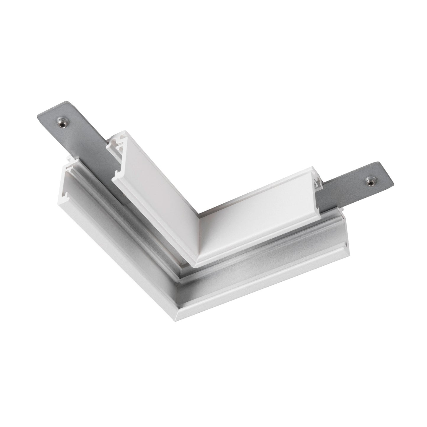 L-Verbinder mechanisch, 48V TRAC K, für Aufbauschiene standard, rechts, weiß