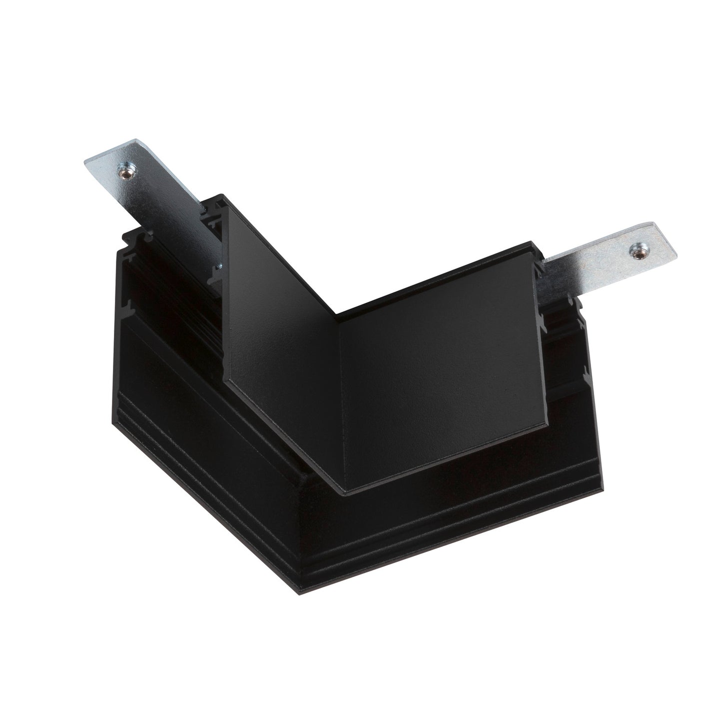 L-Verbinder, 48V TRAC K, für Aufbauschiene tief, links, schwarz