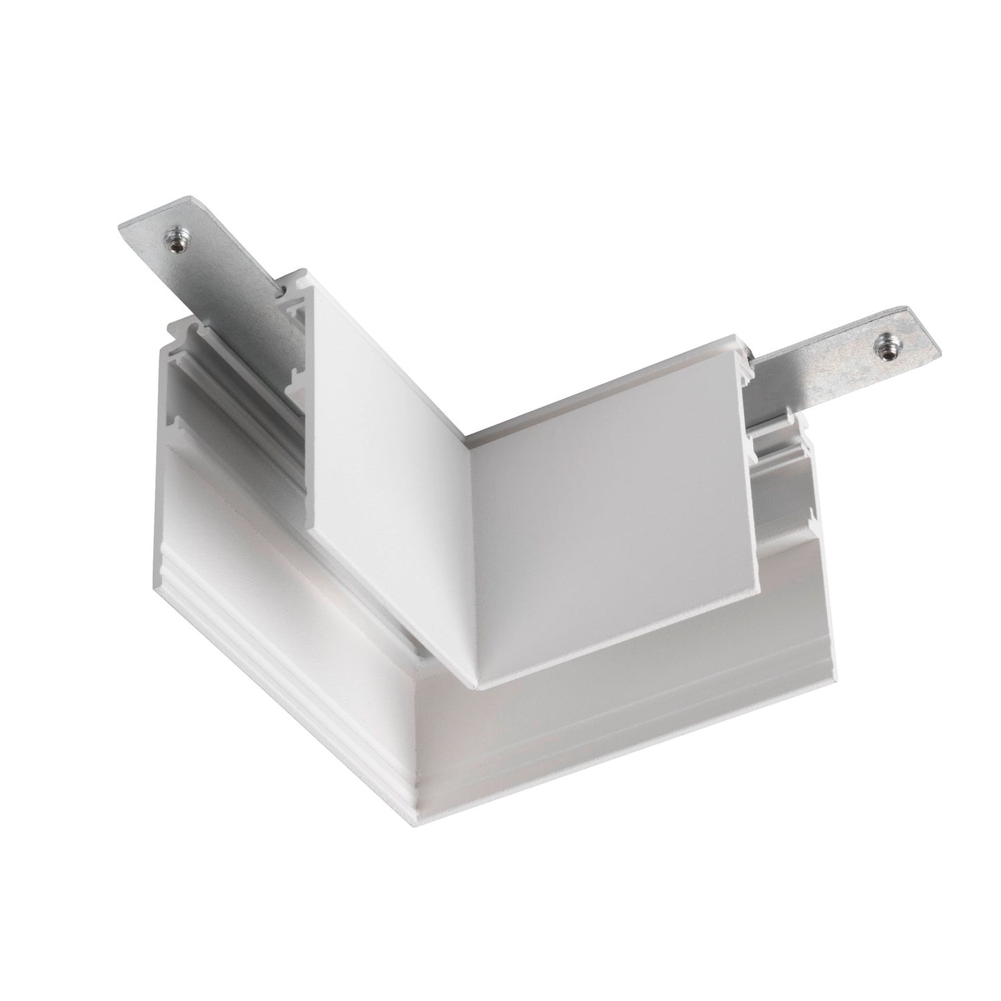 L-Verbinder mechanisch, 48V TRAC K, für Aufbauschiene tief, links, weiß