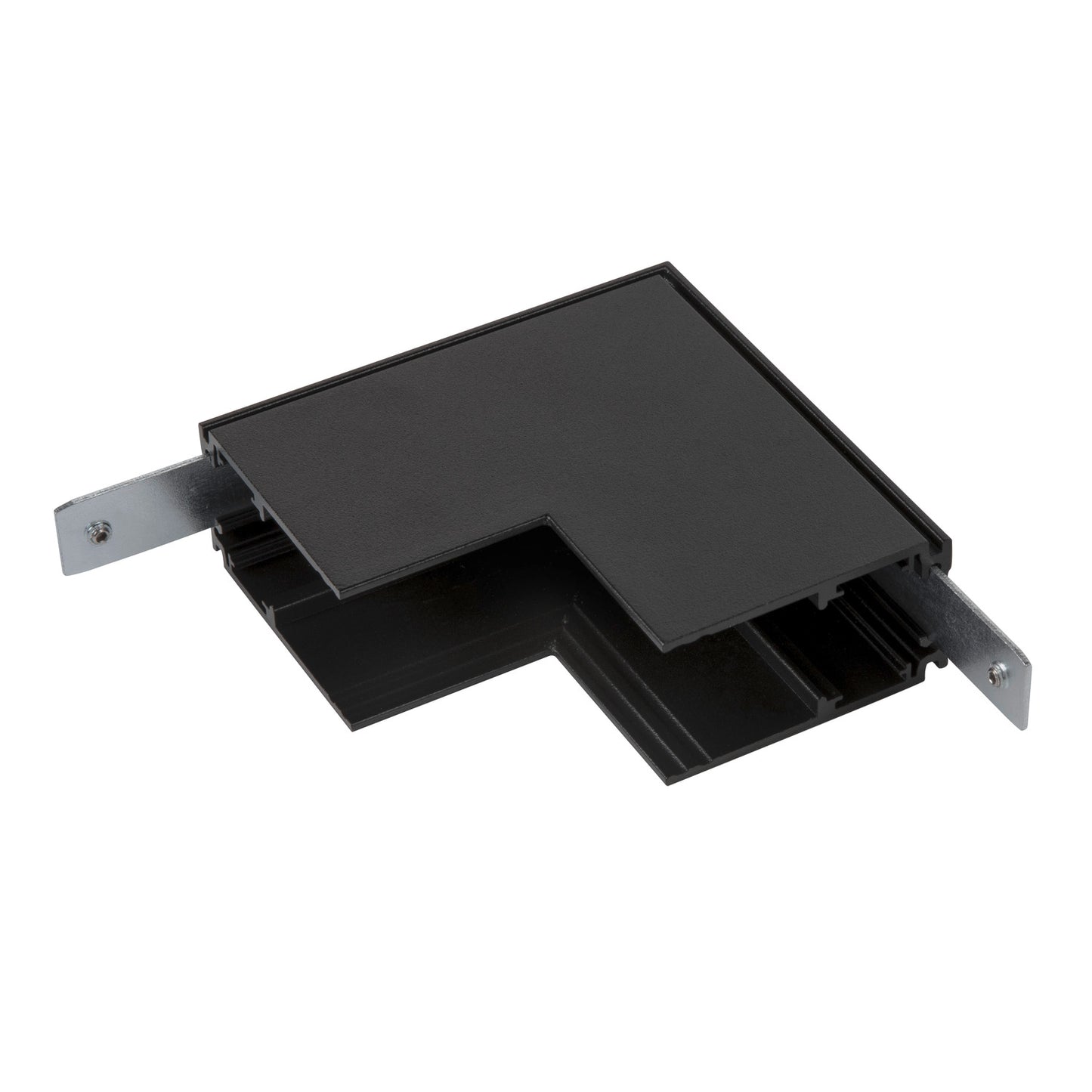 L-Verbinder mechanisch, 48V TRAC K, für Aufbauschiene tief, Stereo, schwarz
