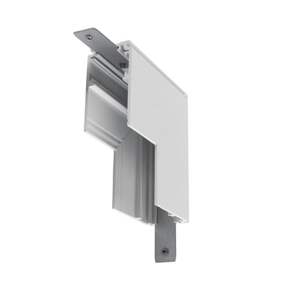L-Verbinder mechanisch, 48V TRAC K, für Aufbauschiene tief, Stereo, weiß