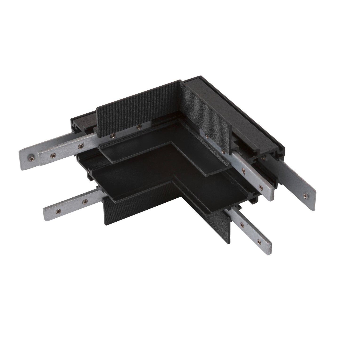 L-Verbinder mechanisch, 48V TRAC K, für Einbauschiene tief, Stereo, schwarz