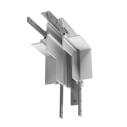 L-Verbinder mechanisch, 48V TRAC K, für Einbauschiene tief, Stereo, weiß