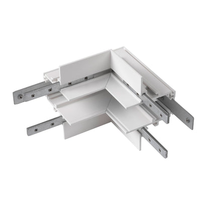 L-Verbinder mechanisch, 48V TRAC K, für Einbauschiene tief, Stereo, weiß