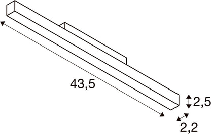 IN-LINE 44 48V TRAC K, opal, DALI, Spot, weiß 14 W, 1180 lm, 3000 K, CRI 90, 95°