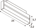 IN-LINE 24 48V TRAC K, Move DALI, Darklight Reflector, Spot, weiß / weiß, 7.3 W, 580 lm, 2700 K, CRI 90, 35°