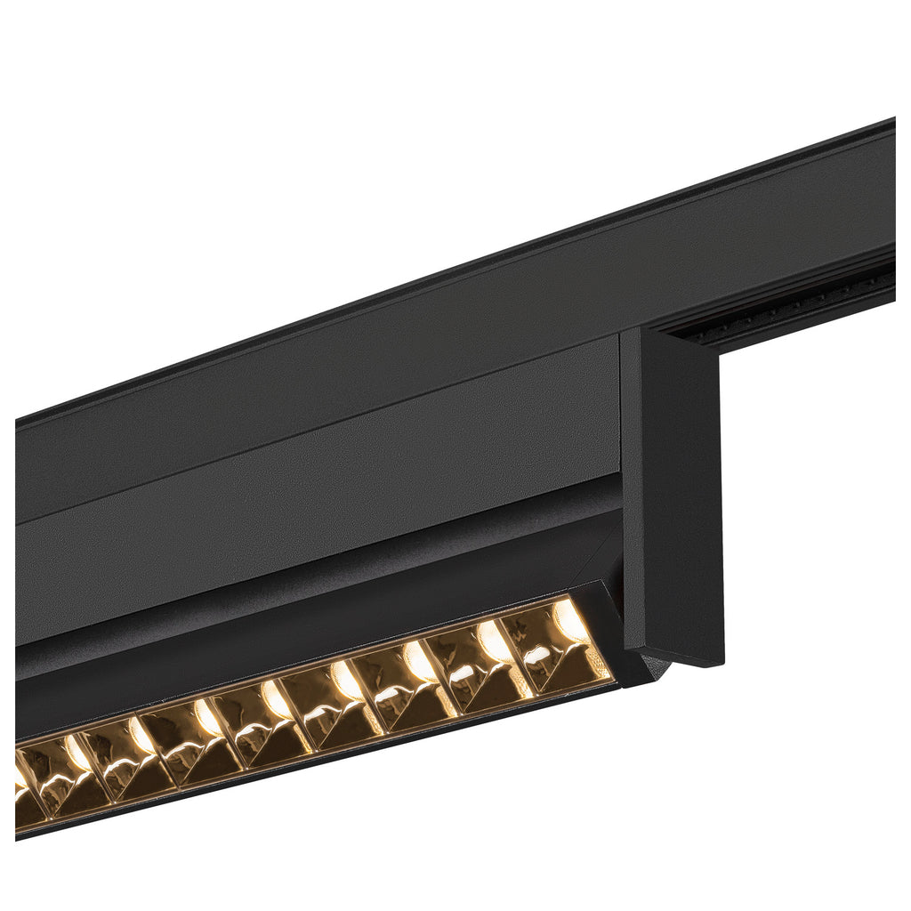 IN-LINE 24 48V TRAC K, Move DALI, Darklight Reflector, Spot, schwarz / schwarz, 7.3 W, 610 lm, 3000 K, CRI 90, 35°