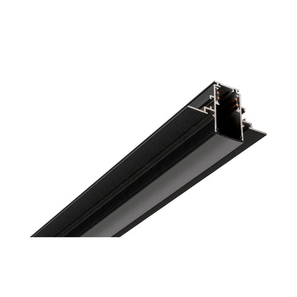 48V TRACK Schienenabdeckung, 26 mm, für Aufbauschiene tief und Einbauschiene, 2 m, schwarz