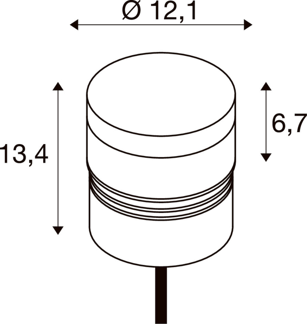 M-POL S Polehead 180°, entblendet, Leuchtenkopf, anthrazit, 10 W, 700 lm, 2700 K, CRI 80, DALI