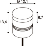 M-POL S Polehead 180°, entblendet, Leuchtenkopf, anthrazit, 10 W, 700 lm, 2700 K, CRI 80, DALI