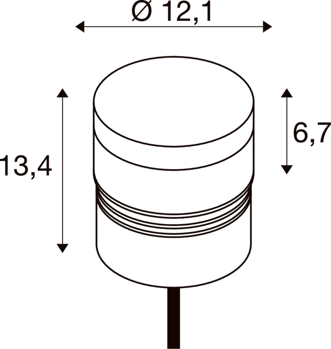 M-POL S Polehead 180°, entblendet, Leuchtenkopf, anthrazit, 10 W, 700 lm, 2700 K, CRI 80, DALI
