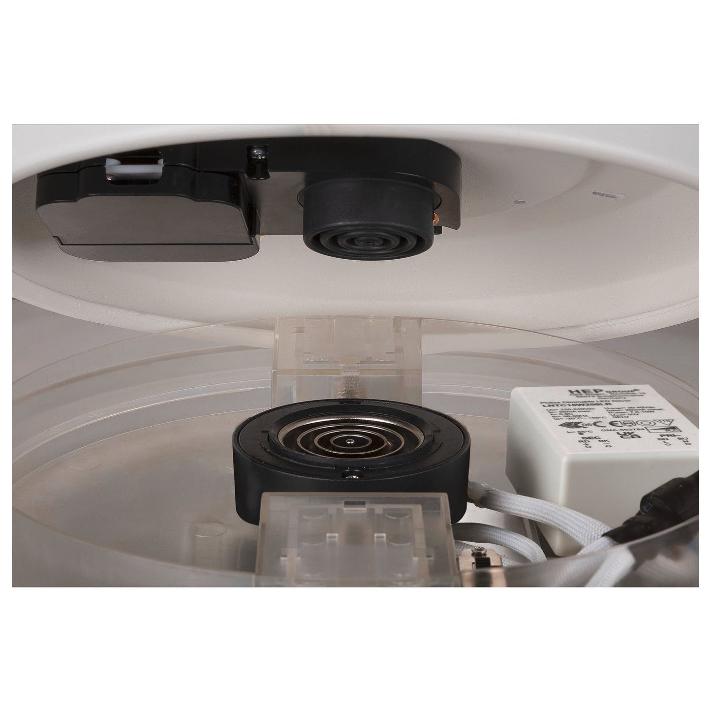 MEDO® PRO 40, Wand- und Deckenaufbauleuchte, rund, 3000/4000 K, 19 W, Phasenabschnitt, 80°, UGR <19, weiß