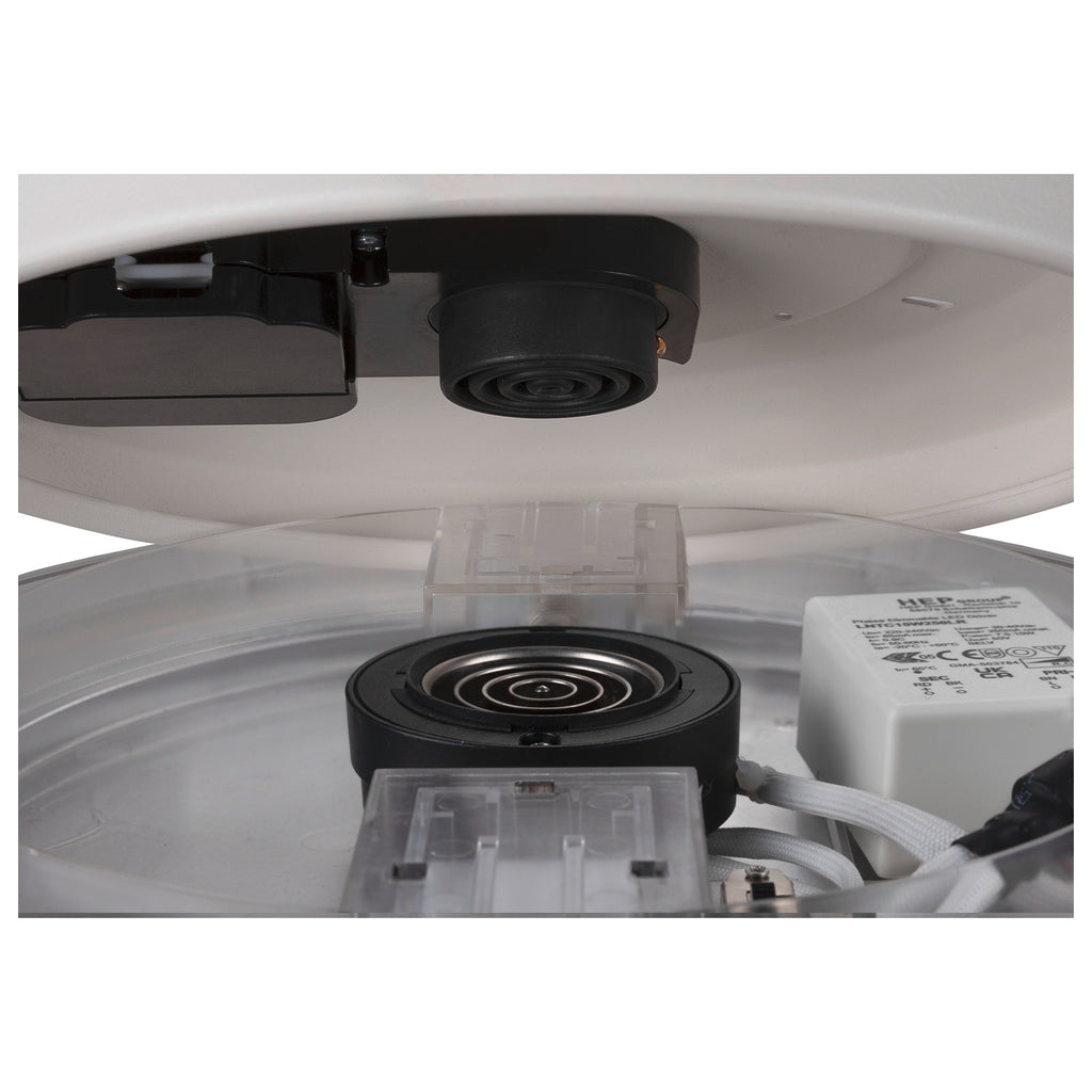 MEDO® 30, Wand- und Deckenaufbauleuchte, rund, 2700/3000/4000 K, 12 W, Phasenabschnitt, 110°, weiß