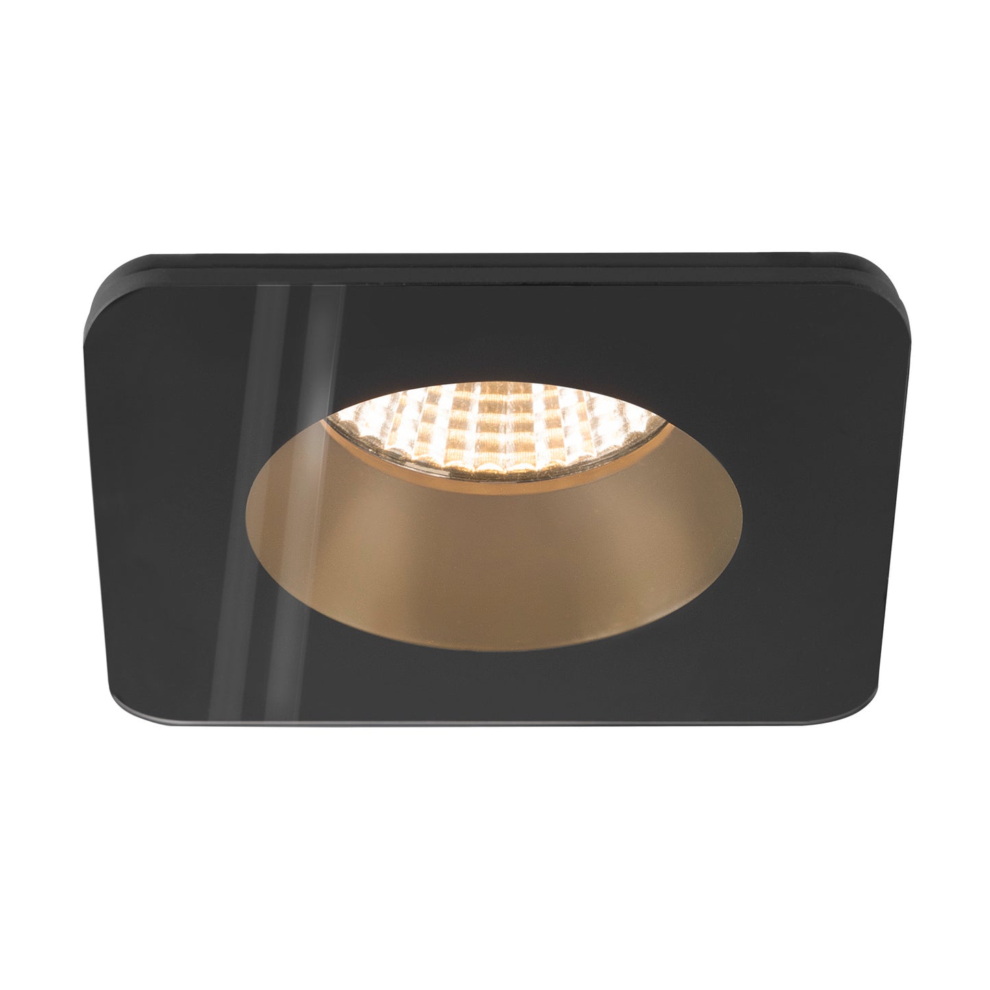 NEW TRIA® 68, Deckeneinbauring, L: 8.3 B: 8.3 H: 3.55 cm, IP 65, inkl. Glas, schwarz