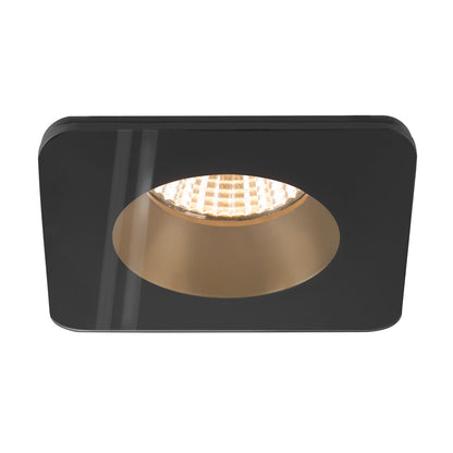 NEW TRIA® 68, Deckeneinbauring, L: 8.3 B: 8.3 H: 3.55 cm, IP 65, inkl. Glas, schwarz