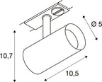 NOBLO® SPOT, 1~ Spot, rund, 2000-3000 K, 8.4 W, Dim-to-Warm, Phasenabschnitt, 36°, weiß