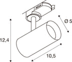 NOBLO® SPOT, 3~ Spot, rund, 2000-3000 K, 8.4 W, Dim-to-Warm, Phasenabschnitt, 36°, schwarz